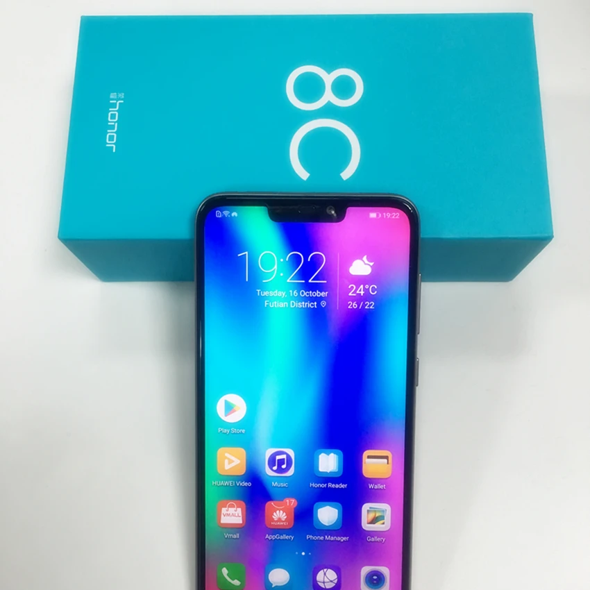 Honor 8C мобильный телефон Восьмиядерный 6,26 ''полный экран HD+ 1520x720 Qual-comm Snapdragon 632 Android 8,1 4000 мАч глобальная прошивка