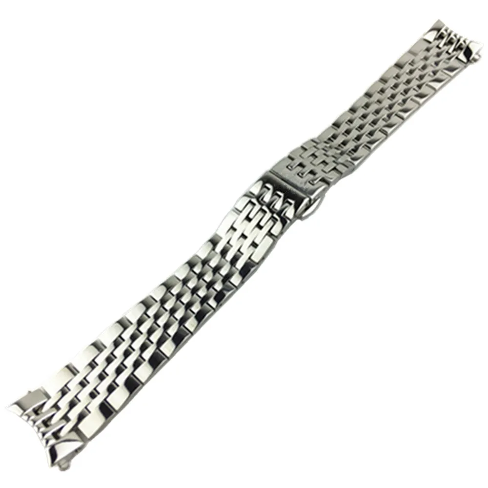 19 мм 20 мм ремешок для часов Tissot 1853 T41 lelockle часы из нержавеющей стали браслет мужской Бабочка Пряжка ремешок для часов