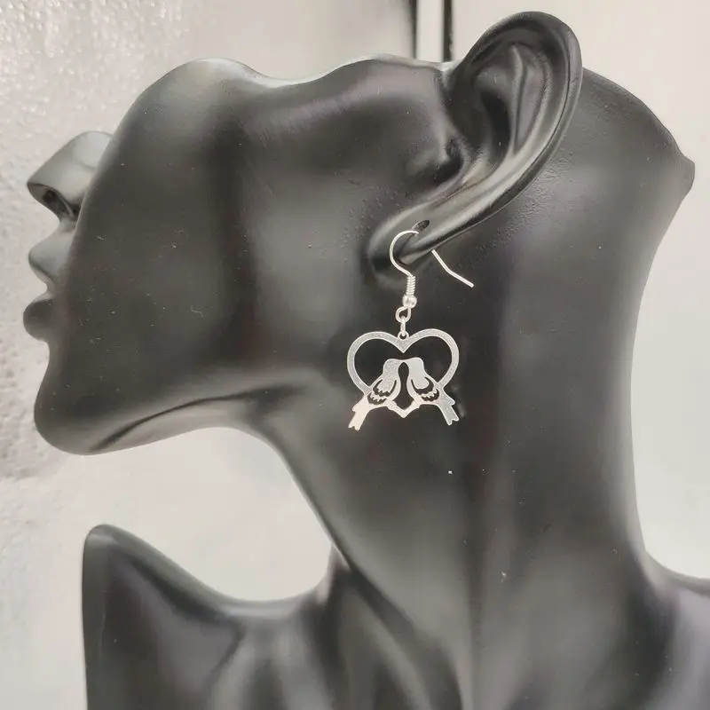 2021 Подвесные серьги в виде птиц и животных на День святого Валентина золотые