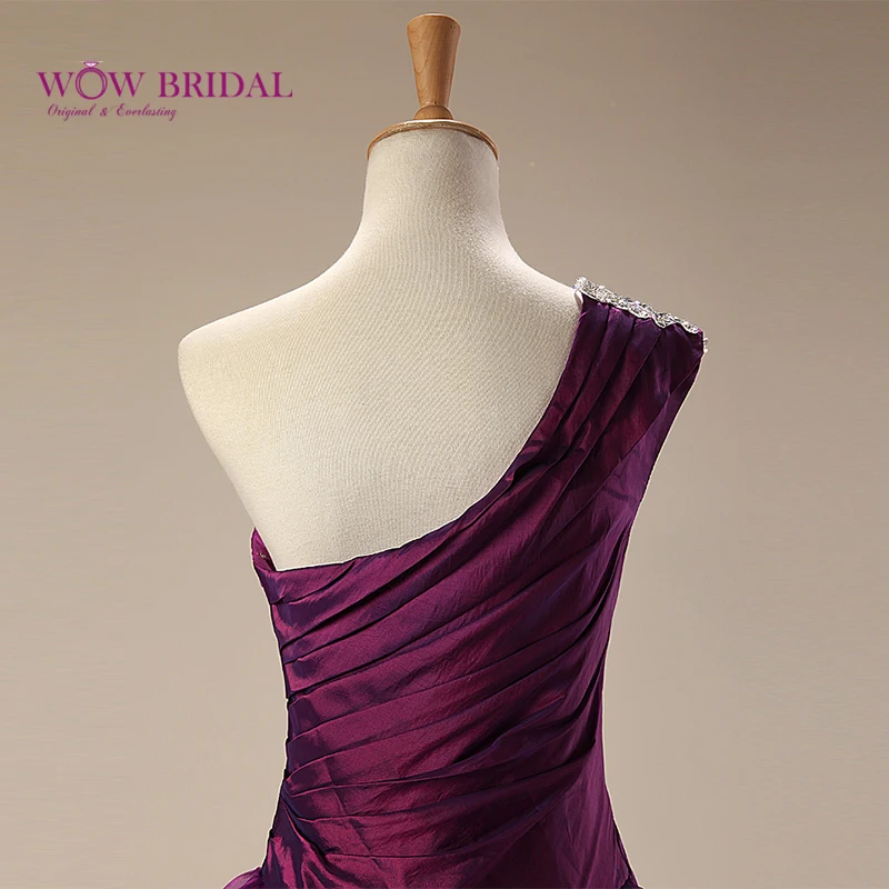 Wowbridal Purple Mother of the Bride Dresses One Shoulder Short Knee Length Evening Suit SH0022 | Свадьбы и торжества