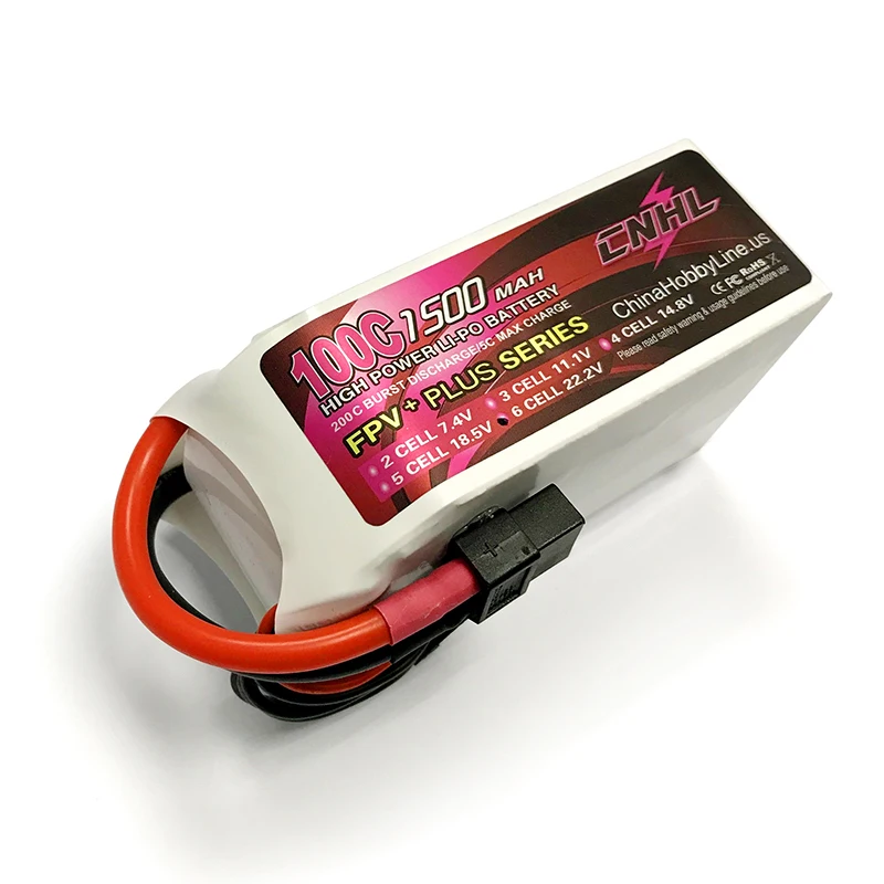 2 шт. CNHL 1500mAh 6S 22 V 100C литий полимерный аккумулятор для FPV с разъемом XT60|lipo battery|lipo