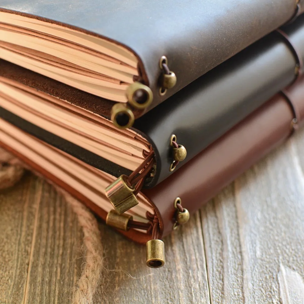 

Genuine Leather Journal Notebook, Custom Handmade Vintage Refillable Travel journal, Handmade Travelers Notebook