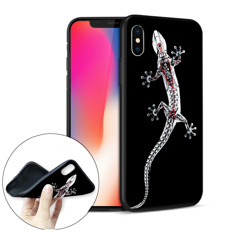 Animals Snake Rose Case For iPhone 7 Gekko Dove Soft Silicon Phone for X 5 S 5S SE XR XS Max 6 8 Plus Cover | Мобильные телефоны и