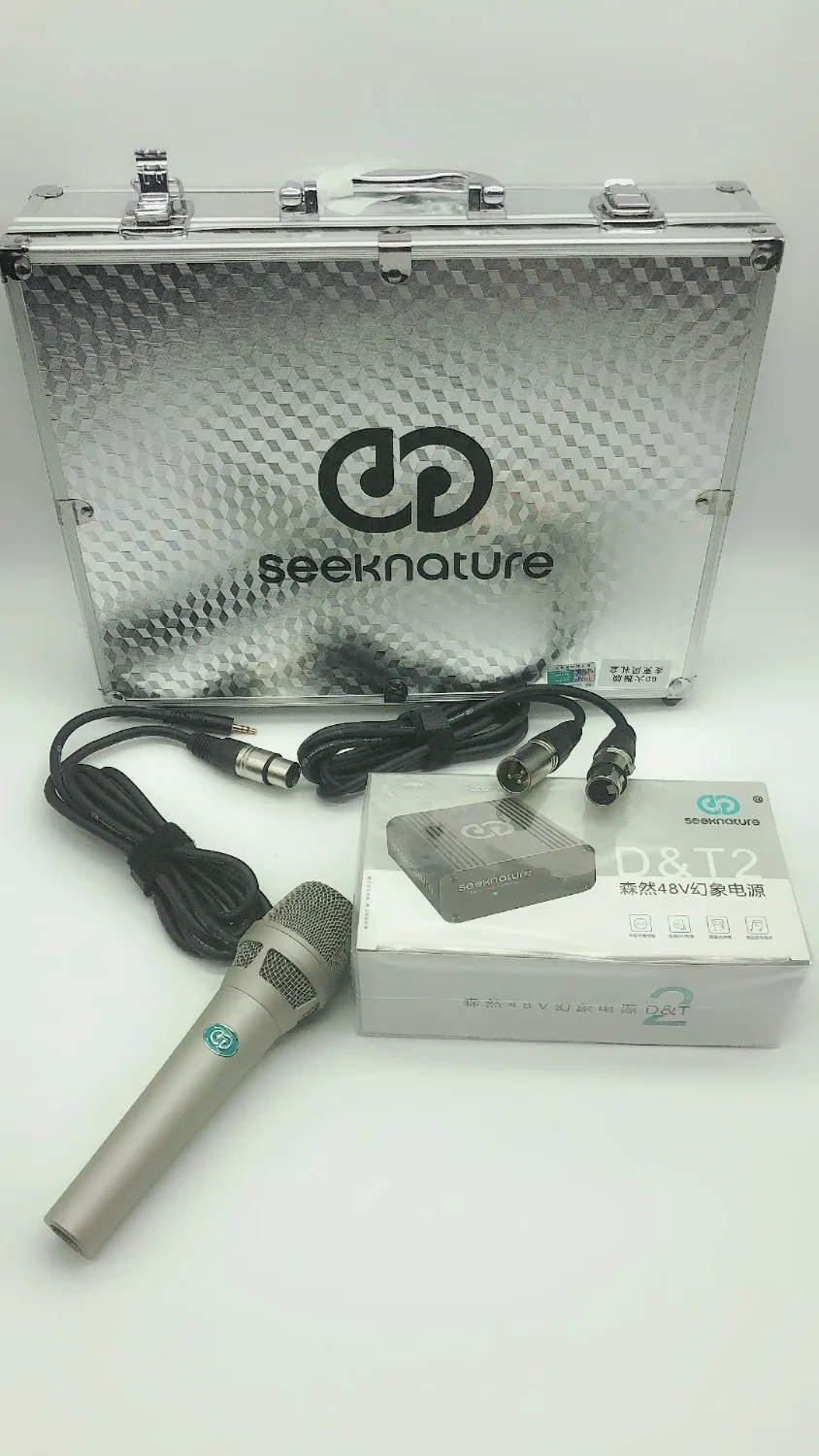 Seeknature GD запись с большой диафрагмой конденсаторный микрофон мобильный professional запись mic Быстрый живой оборудование для караоке 48 В