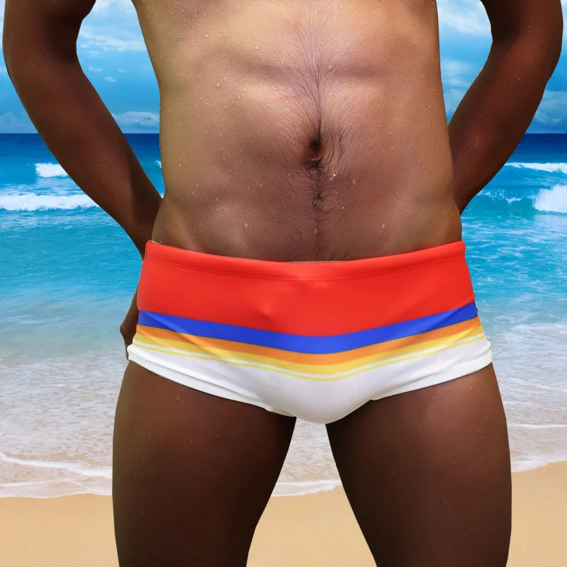 Мужская одежда для плавания мужские плавки трусы в полоску купальный костюм