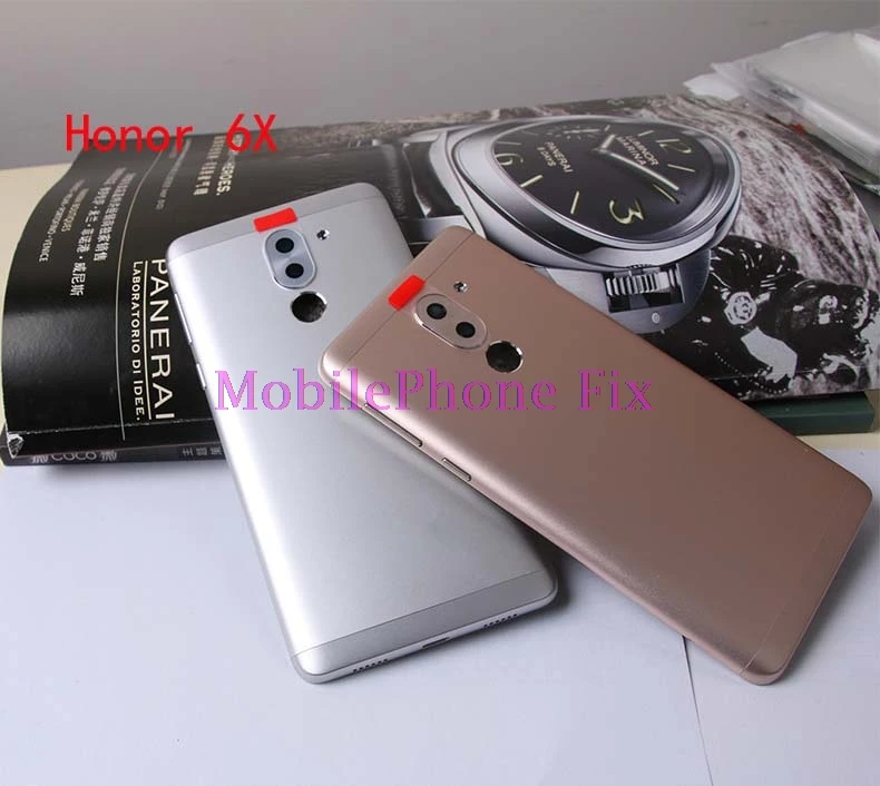 Оригинальная задняя крышка батарейного отсека для huawei Honor 6X, mate 9 Lite, GR5 Боковая кнопка+ Задняя крышка объектива камеры