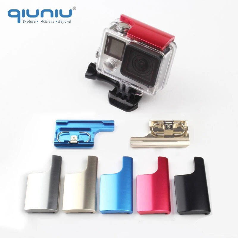 QIUNIU защелка с зажимом для задней двери ЧПУ алюминиевая GoPro Hero 3 + 4 корпус чехол