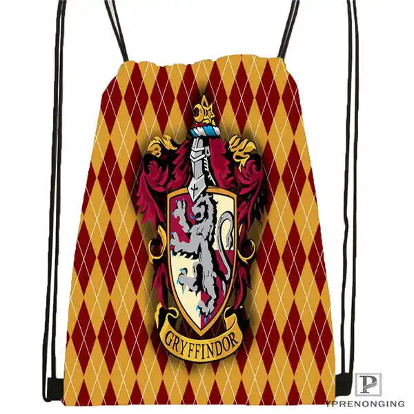 Drawstring Backpack Пользовательские Хаффлпаффец-Гарри-Поттер-Drawstring сумка-рюкзак милый рюкзак детский Ранец(черный назад) 31x40 см#2018612-01-(12 - Цвет: Drawstring Backpack