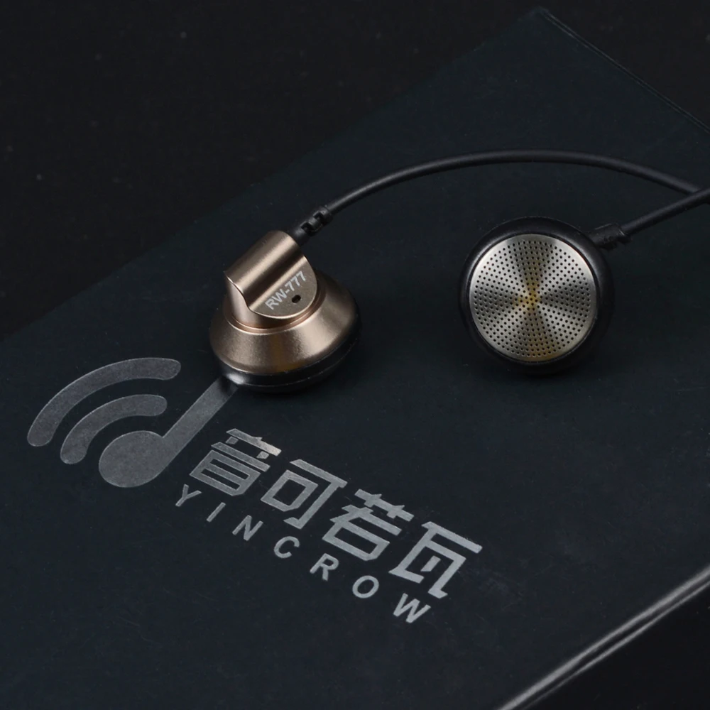 YINCROW, RW-777, наушники, вкладыши, плоская головка, затычки для ушей, металлические наушники, гарнитура