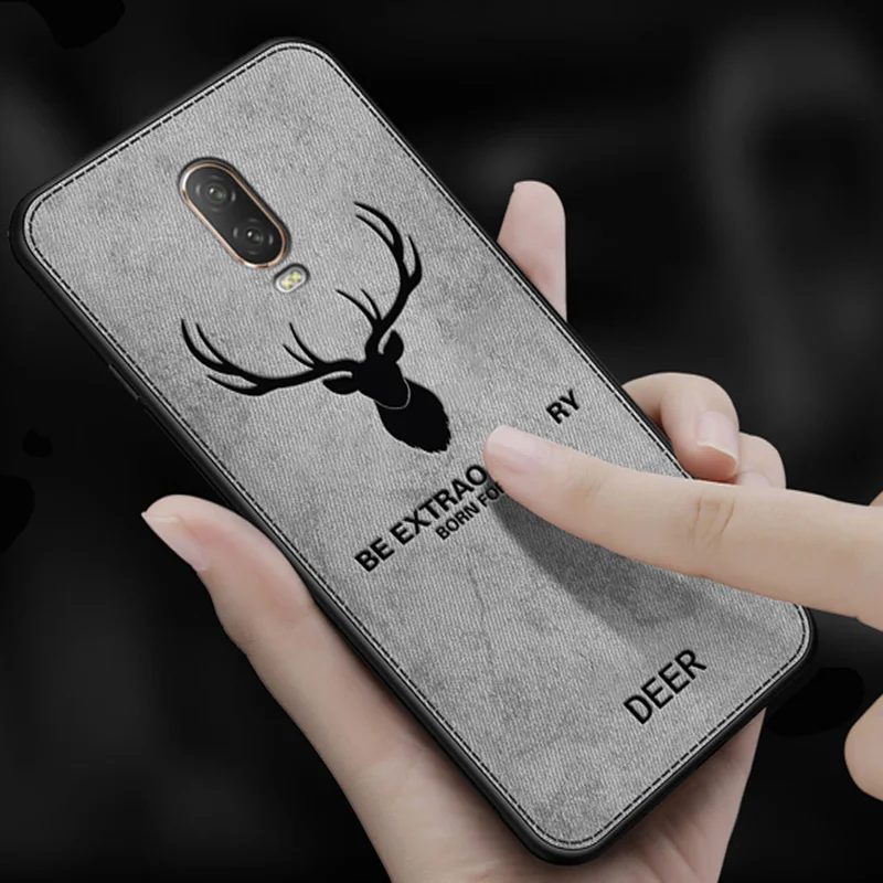 Для One plus 5 6T чехол из хлопчатобумажной ткани для Oneplus Мягкий силикон + тонкая ткань