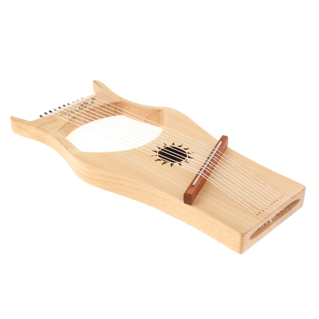 Лучшие Rubberwood 10-string Lyre harp Harfe набор с настраиваемым ключом и сумкой для хранения подарок для детей друзей