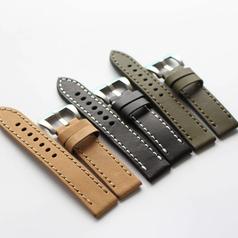 Винтажный брендовый ремешок для часов армейского зеленого желтого черного