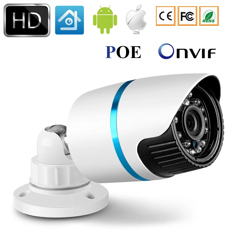 1080 P IP POE Камера безопасности наружная цилиндрическая ONVIF видеонаблюдения s из