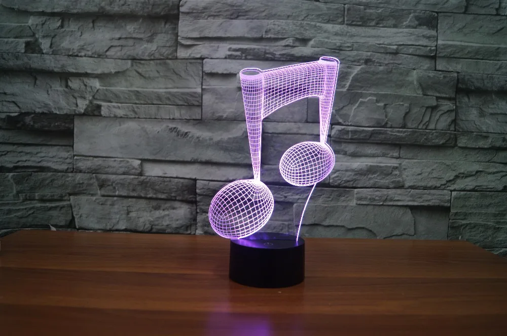 Современная светодиодсветодиодный музыкальная 3D лампа с музыкой ночсветильник