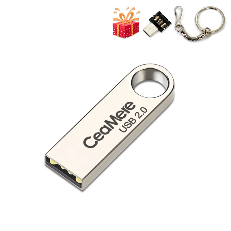 Silver CeaMere C3 USB флеш-накопитель 16 Гб/32 ГБ/64 ГБ флеш-накопитель Флешка флеш-диск USB 2,0 карта памяти USB диск 3 цвета USB флеш-накопитель - Цвет: Silver