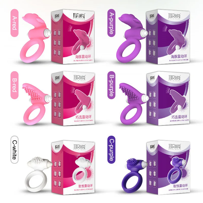 Женские Кольца для пениса с вибрацией Стимулятор клитора задержки эякуляции DC88