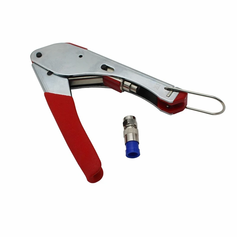 Coaxial Compression Tool Crimping Set Adjustable Rg6 Rg 11 75 – 5 7 Cable Stripper With 40 Pcs F Compress | Инструменты