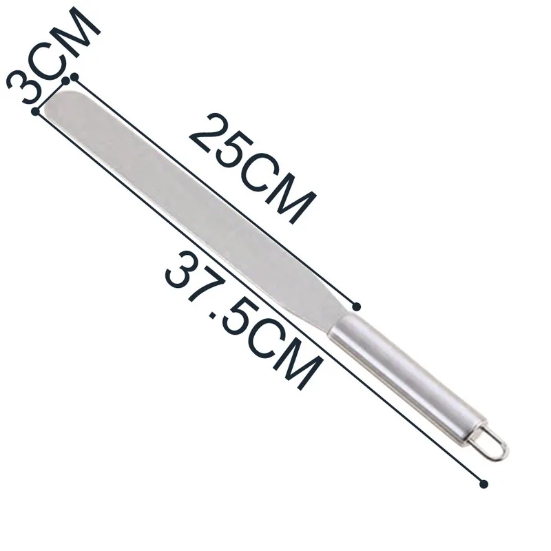 10 inch straight IVYSHION 4/6/8/10 дюймов/Балочные установки изогнутой ручкой масляный торт для крема шпатель инструмент для украшения торта Нержавеющая сталь Кондитерские скребок резак - Цвет: 10 inch straight