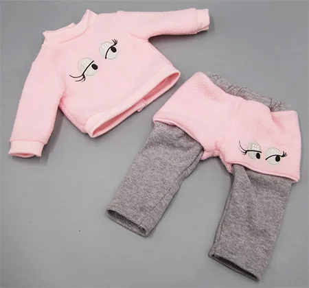 M--318 Детская Одежда для куклы подходит 43 см игрушка новорожденная кукла и американская Кукла Одежда Розовый Повседневный костюм - Цвет: M--318