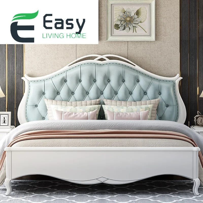 Простая Европейская легкая роскошная мебель для спальни из натуральной кожи