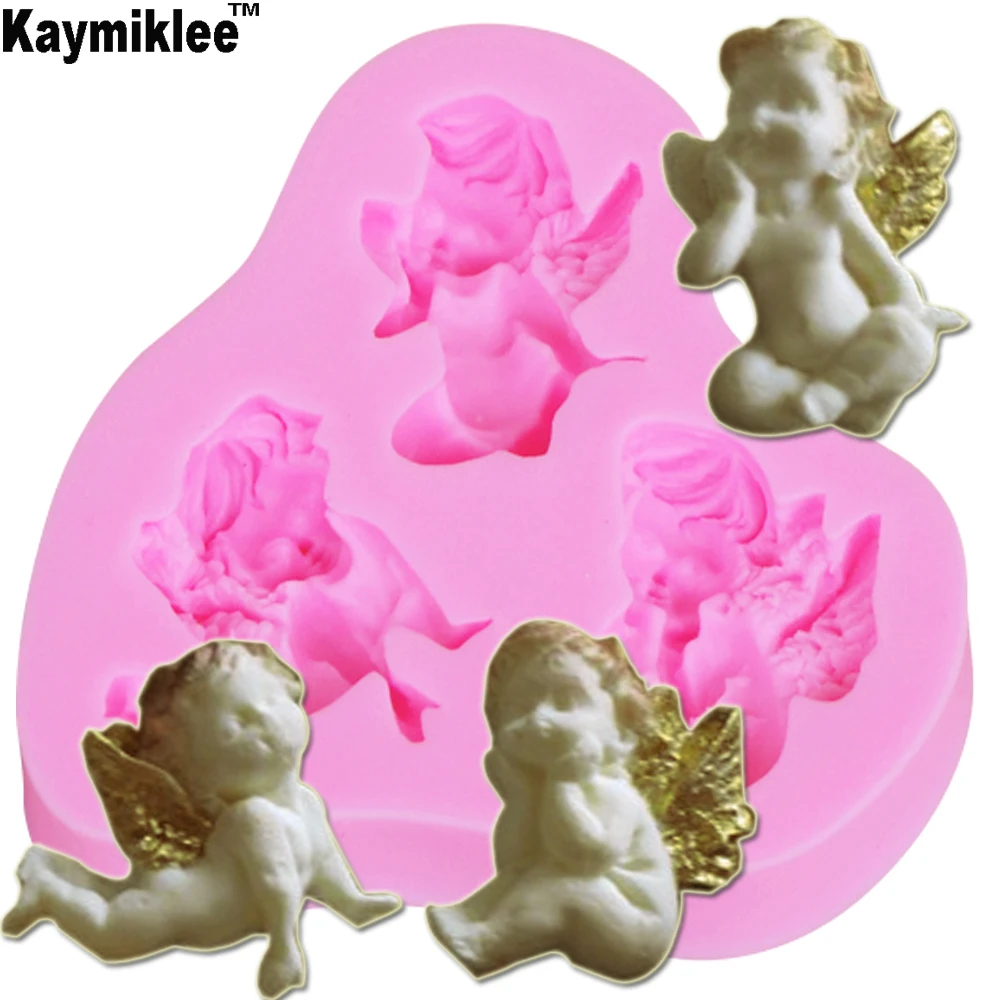 M990 Fondant (сахарная) торт Ангел силиконовая формочка Инструменты для декорирования