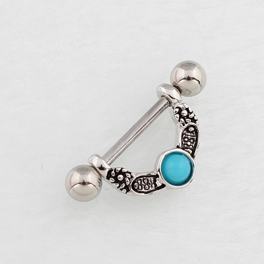 2 шт./партия Женское кольцо для пирсинга сосков 14 г хирургический стальной