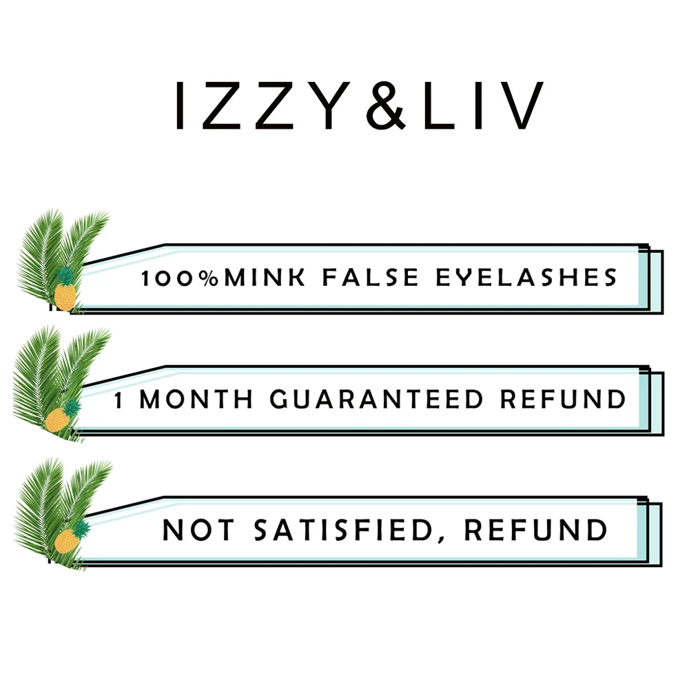 IZZY & LIV 100% норковые ресницы U L103 3D натуральные высококачественные своими руками