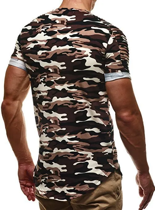 Мужская футболка камуфляж скорость сухой Street Wear мужчин Training Досуг упражнения с
