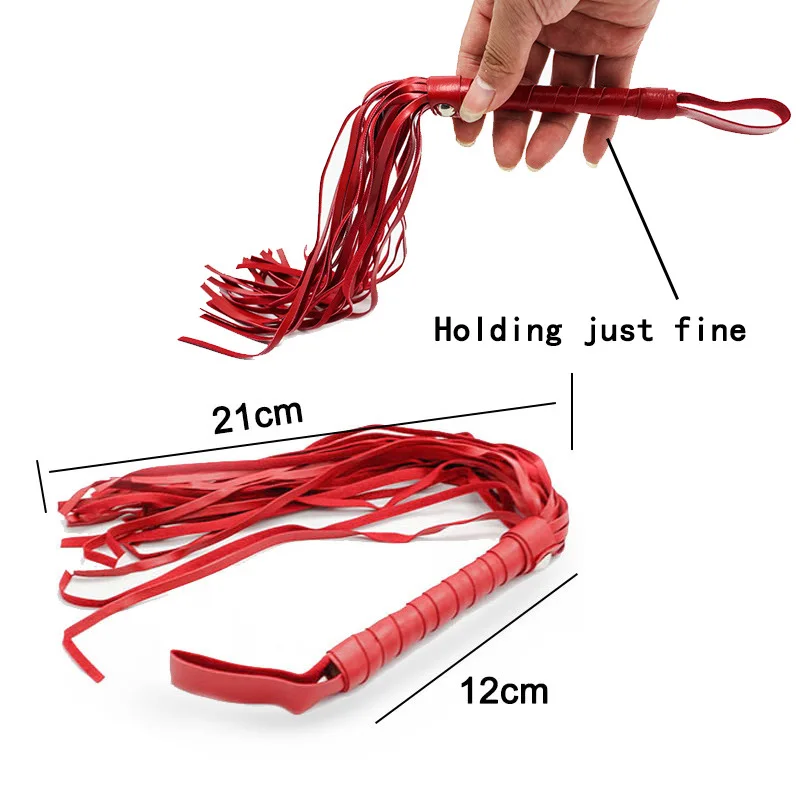 

Sexy Bondage Set Cotton Red BDSM Restraint Sex Leather Handcuffs Footcuffs Cosplay Toys Emo Gothic Mark Whip Collar for Adult