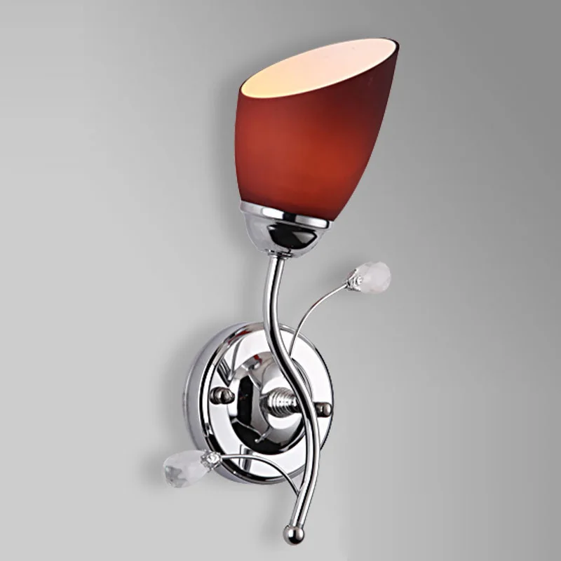 Современный стеклянный абажур хрустальное украшение настенный светильник для