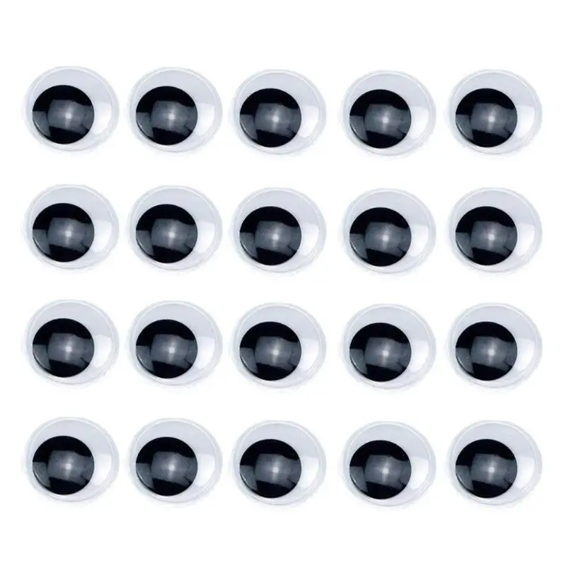 28mm 20pcs 3D самоклеющиеся движущиеся глаза пластиковые шевелящиеся Глаза DIY аксессуары для кукол - Цвет: 28mm 20pcs