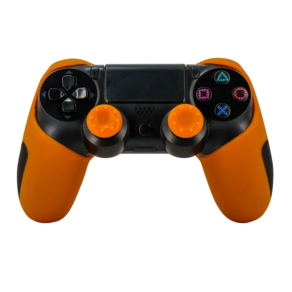 Чехол из мягкой силиконовой резины для контроллера PS4 с 2 зажимами большого