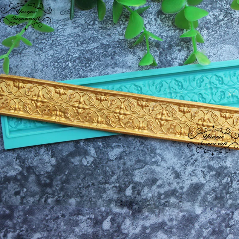 Yueyue Sugarcraft Boder силиконовая форма для украшения торта инструменты confeitaria moldes de silicone fondant форма для торта chocoe формы для выпечки