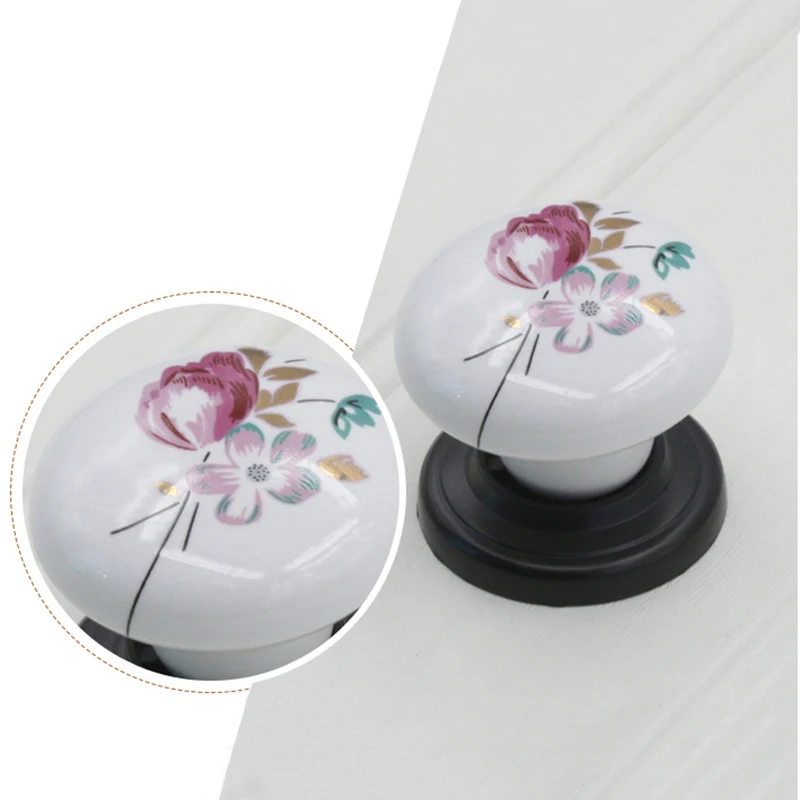 Megairon пастырской Стиль Керамика ручки тянет Винтаж ящика шкафа гардероб комод