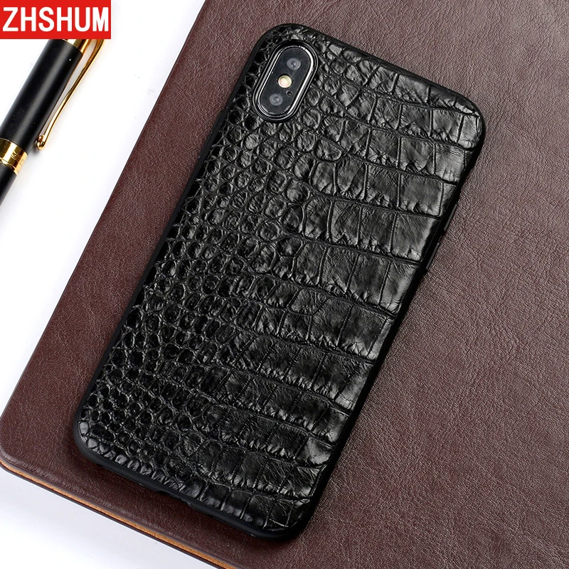 Чехол из натуральной крокодиловой кожи для iphone X 8 Plus 7 XS MAX XR 6S роскошный ручной