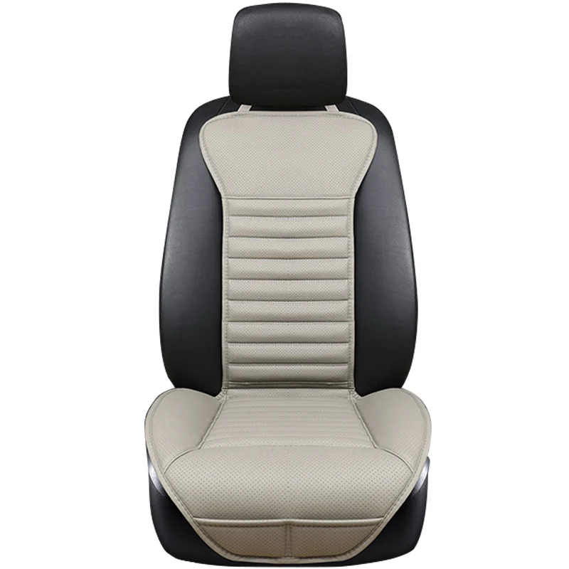 gray 1pc Чехлы для автомобильных сидений, защита для автомобиля из искусственной кожи, набор универсальных транспортных средств, переднее кресло, четыре сезона, дышащие аксессуары - Название цвета: gray 1pc