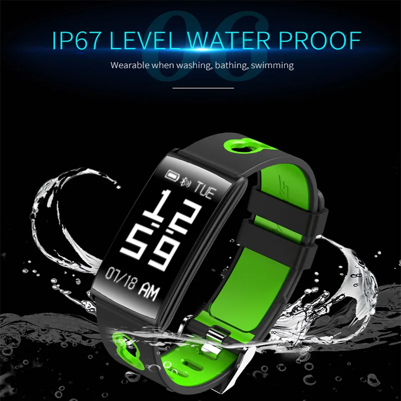 

JingTider HM68 Smart Band Heart Rate Monitor Blood Pressure Blood Oxygen Monitor Smart Bracelet IP67 Waterproof Fitness Tracker