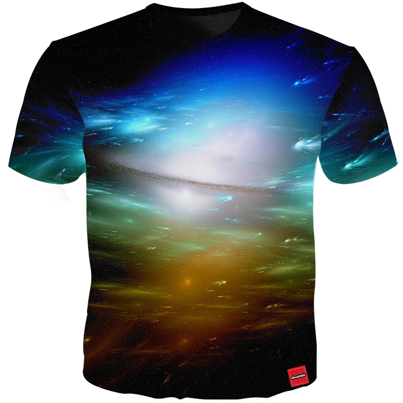 

YOUTHUP 2020 Harajuku T Shirt Men Galaxy Starry Sky Printed 3d T shirts Hip Hop Cool Tees Men Tops Casual Streetwear Plus Size
