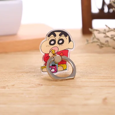 aa Chi-bi Maruko Crayon Shin-chan антиосеннее металлическое кольцо на палец для мобильного телефона с поддержкой фигурной игрушки - Цвет: aa