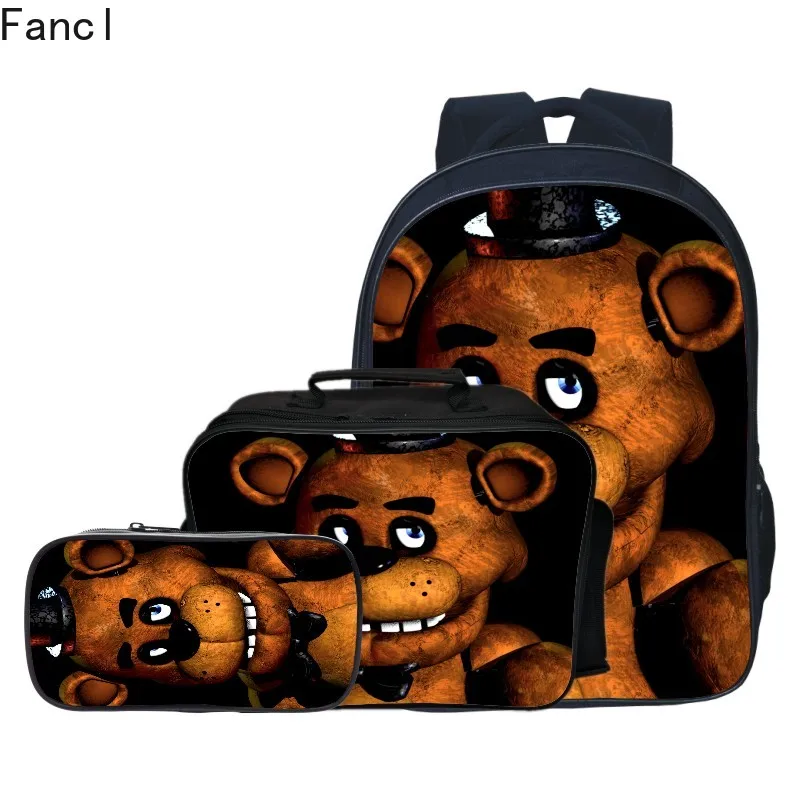 Мода 3 шт./компл. детские школьные сумки с принтом из мультфильма пять ночей