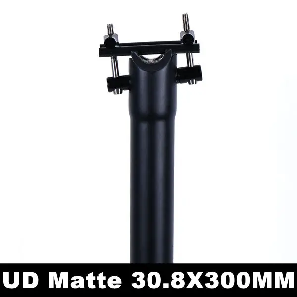 Ulterlight титановый винт матовый черный сиденье из углеродного волокна MTB/стойка сидения велосипеда 27,2/30,8/31,6 мм 300/350/400 мм - Цвет: UD MATTE 30.8X300MM