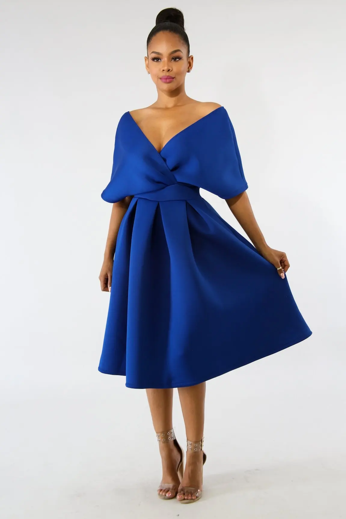 Новый шаблон костюм платье модное сексуальное V свинцовое повседневное