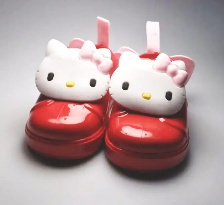 Стиль hello kitty пластиковые сандалии для девочек дышащая детская обувь детские сандалии