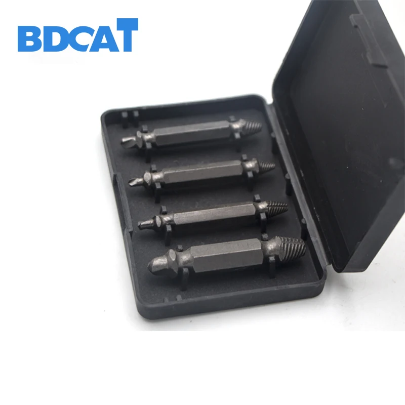 4 шт. отвертка сверла руководство набор сломанных поврежденных болтов для удаления двухсторонний поврежденный Винт экстрактор 1#2#3#4