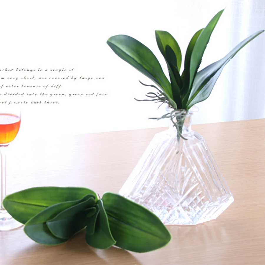 1 шт. настоящий сенсорный Искусственный растительный фаленопсис лист шелковое
