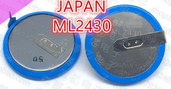 2 шт. ЯПОНИЯ ML2430 Кнопка батарея 3 в CR2430 ML2430 с припоем ноги