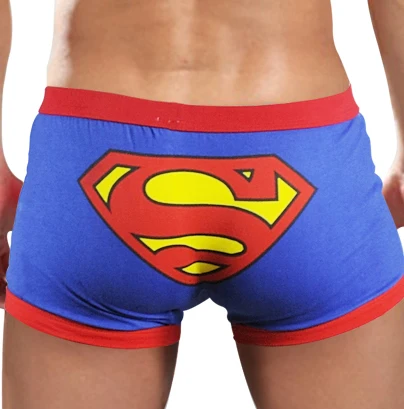 Нижнее белье для мужчин хлопковые трусы с низкой посадкой и рисунком Супермена