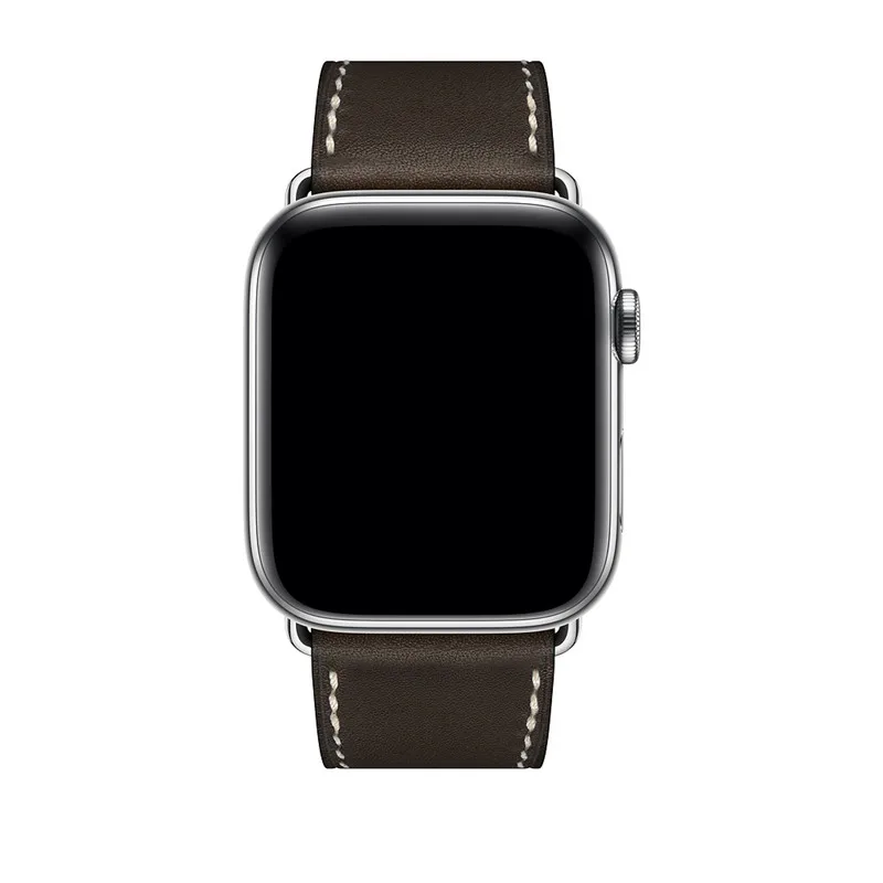 С логотипом Herm для Apple Watch Band 44 мм 40 кожаная Петля один тур развертывания Пряжка