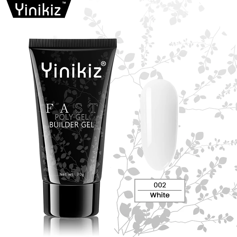Yinikiz поли гель 30 г УФ Быстрый строительный расширение Камуфляж Светодиодный УФ полигель лак для ногтей гель лак - Цвет: 002