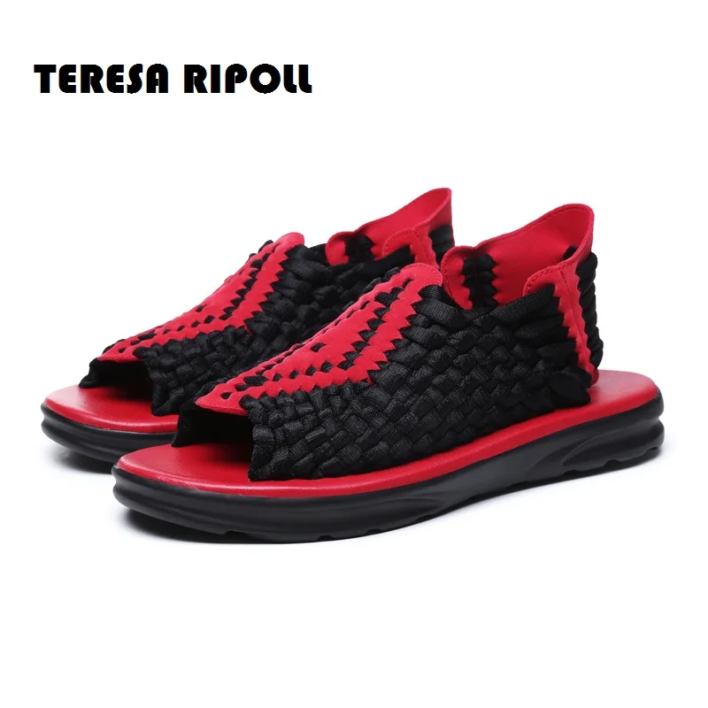 Мужские сандалии Тереза риог 2019 летние пляжные на плоской подошве модные мужские